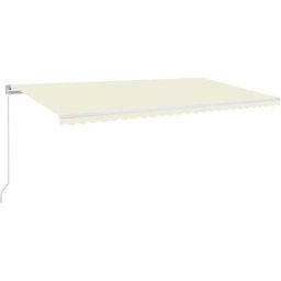 Gelenkarmmarkise Einziehbar 600x350 cm Creme Vidaxl Creme