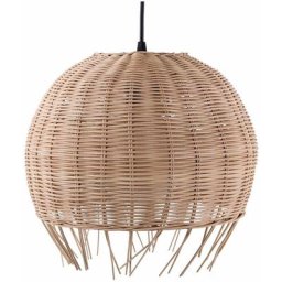 Beliani - Ethno Pendelleuchte Rattan Hängelampe natürlich Drino - Beige