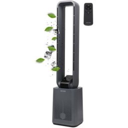 Turmventilator 12 Stufen 3 Modi 15h Timer LED-Display Fernbedienung dc Motor 50 Watt - Schwarz