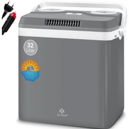 32 l Kühlbox 12V, 230V Stecker, Mini-Kühlschrank, Thermoelektrische Warmhaltebox, 32 Liter - Kesser