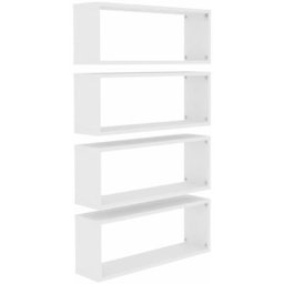 Würfelregale 4 Stk. Weiß 60x15x23 cm Holzwerkstoff Vidaxl Weiß