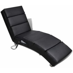 Vidaxl - Massage-Chaiselongue Schwarz Kunstleder Schwarz