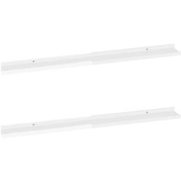 Wandregale 2 Stk. Hochglanz-Weiß 100x9x3 cm Vidaxl Weiß