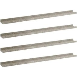 Wandregale 4 Stk. Betongrau 100x9x3 cm Vidaxl Grau