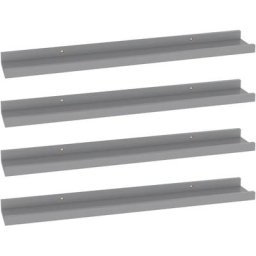 Wandregale 4 Stk. Grau 60x9x3 cm Vidaxl Grau