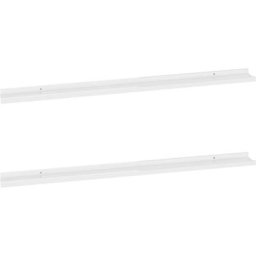 Wandregale 2 Stk. Hochglanz-Weiß 115x9x3 cm Vidaxl Weiß