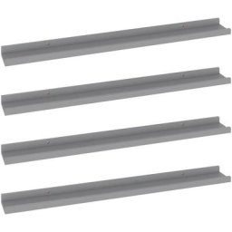 Wandregale 4 Stk. Grau 80x9x3 cm Vidaxl Grau