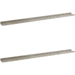 Wandregale 2 Stk. Betongrau 115x9x3 cm vidaXL - Grau