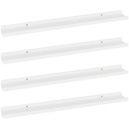 Wandregale 4 Stk. Weiß 80x9x3 cm Vidaxl Weiß