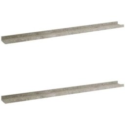Wandregale 2 Stk. Betongrau 100x9x3 cm Vidaxl Grau