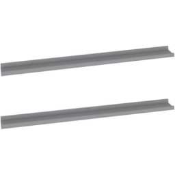 Wandregale 2 Stk. Grau 100x9x3 cm vidaXL - Grau