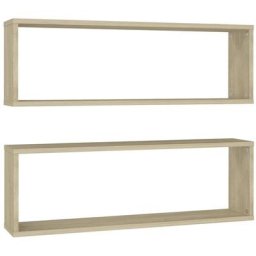 Würfelregale 2 Stk. Sonoma-Eiche 80x15x26,5 cm Holzwerkstoff Vidaxl Braun