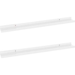 Wandregale 2 Stk. Hochglanz-Weiß 80x9x3 cm Vidaxl Weiß