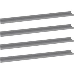 Wandregale 4 Stk. Grau 100x9x3 cm vidaXL - Grau