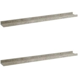 Wandregale 2 Stk. Betongrau 80x9x3 cm Vidaxl Grau