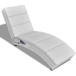 Vidaxl - Massage-Chaiselongue Weiß Kunstleder Weiß