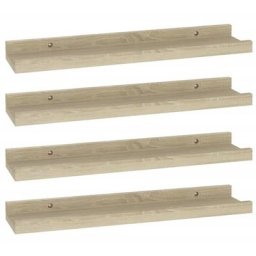 Wandregale 4 Stk. Sonoma-Eiche 40x9x3 cm Vidaxl Braun