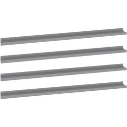 Wandregale 4 Stk. Grau 115x9x3 cm Vidaxl Grau