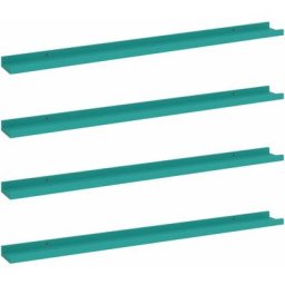 Wandregale 4 Stk. Blau 100x9x3 cm Vidaxl Blau