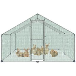 Aufun - Hühnerhaus Outdoor Hühnerstall Dach Geflügelstall, Verzinkter Stahl Kleintierstall
