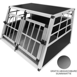 Monster Shop - Auto Hundetransportbox kleine Doppelbox Hundebox Transportbox Gitterbox Fahrzeugbox