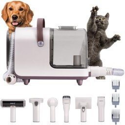 Hundeschermaschine mit Staubsauger, Hundbürste, Tierhaarstaubsauger elektrische Haustierbürste,