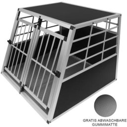 Monster Shop - Auto Hundetransportbox große Doppelbox Hundebox Transportbox Gitterbox Fahrzeugbox