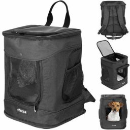 Haustierrucksack bis 12 kg verstellbare Gurte faltbar Kurzleine Haustier Tragetasche Katze Hund