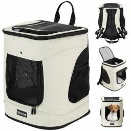Haustierrucksack bis 12 kg verstellbare Gurte faltbar Kurzleine Haustier Tragetasche Katze Hund