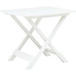 Gartentisch Klappbar Weiß 79 x 72 x 70 cm Kunststoff Vidaxl Weiß