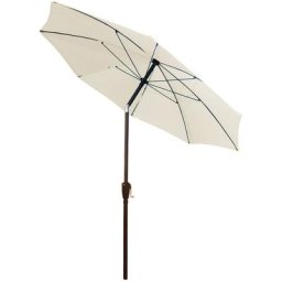 Dehner - Sonnenschirm Kos, ø 220 cm, Aluminium/Polyester, beige
