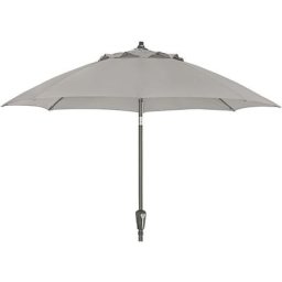 Dehner - Sonnenschirm Kos, ø 220 cm, Höhe 227 cm, Aluminium/Polyester, braun