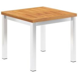 Garten-Beistelltisch 45x45x38 cm Massivholz Akazie Edelstahl Vidaxl Braun