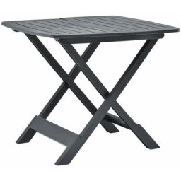 Gartentisch Klappbar Anthrazit 79 x 72 x 70 cm Kunststoff Vidaxl Anthrazit
