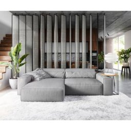 DELIFE Ecksofa Sirpio XL 270x170 cm Mikrofaser Grau Recamiere variabel, Big Sofas
