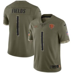 Nike Justin Fields Chicago Bears 2022 Salute To Service Limited Trikot für Herren