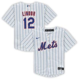 Nike Francisco Lindor New York Mets Replica Player Jersey für Kleinkinder, weiß