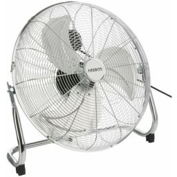 Bodenventilator Windmaschine Luftkühler Lüfter 18 Zoll ø 45 Hallenlüfter - Silber - Arebos