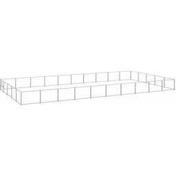 Vidaxl - Hundezwinger Silbern 50 m² Stahl Silber