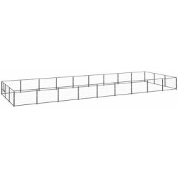 Hundezwinger Schwarz 27 m² Stahl Vidaxl Schwarz