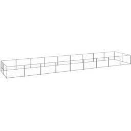 Vidaxl - Hundezwinger Silbern 18 m² Stahl Silber
