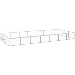 Vidaxl - Hundezwinger Silbern 21 m² Stahl Silber