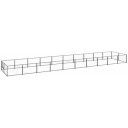 Hundezwinger Schwarz 20 m² Stahl Vidaxl Schwarz