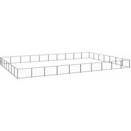 Vidaxl - Hundezwinger Schwarz 70 m² Stahl Schwarz