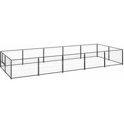 Vidaxl - Hundezwinger Schwarz 10 m² Stahl Schwarz