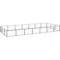 Vidaxl - Hundezwinger Schwarz 21 m² Stahl Schwarz