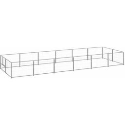 Vidaxl - Hundezwinger Silbern 12 m² Stahl Silber