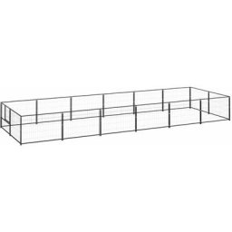 Vidaxl - Hundezwinger Schwarz 12 m² Stahl Schwarz
