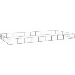 Vidaxl - Hundezwinger Schwarz 50 m² Stahl Schwarz
