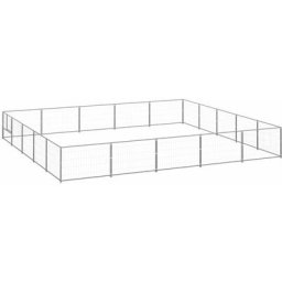 Vidaxl - Hundezwinger Silbern 25 m² Stahl Silber